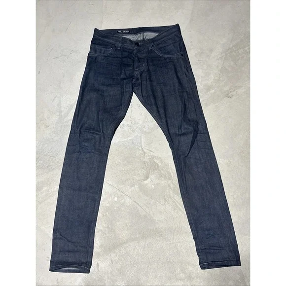FNL Denim Selvedge Jeans Dark Wash SZ 34x34 Slim Skinny USA Made No. 29